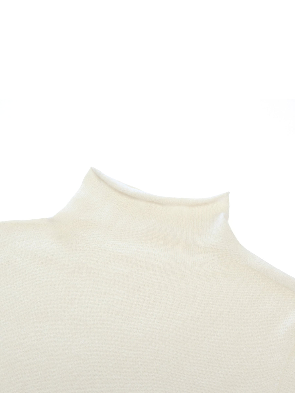 100% Cashmere Seamless Turtleneck Women Knit Top