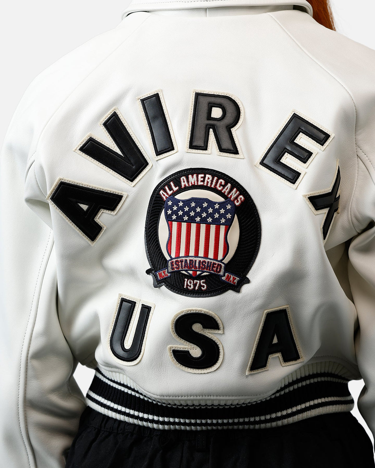 Avirex Women's Cropped Icon Jacket Snow White