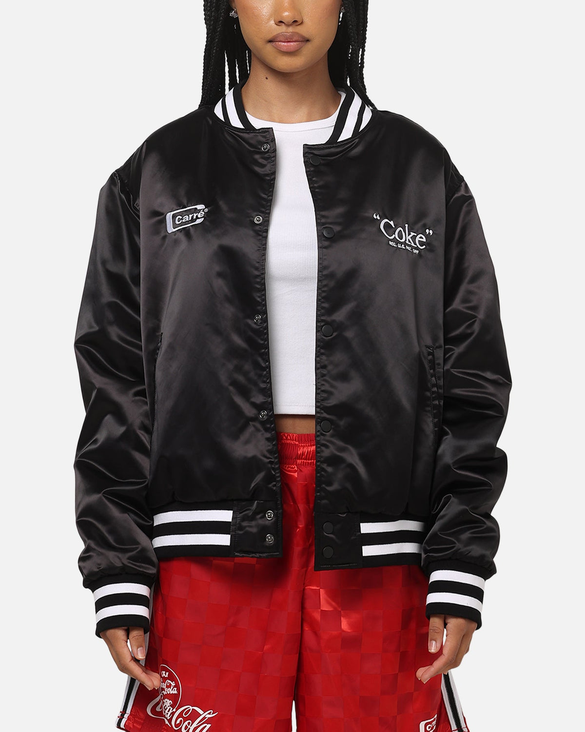 Carre Carré X Coca Cola Batter Up Stadium Jacket Black