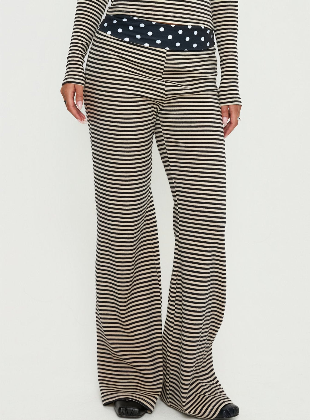 Virenna Fold Over Pants Black Multi