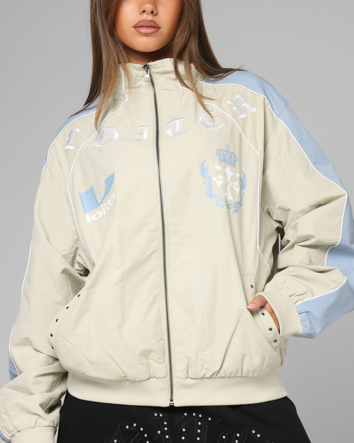 Loiter Imperial Track Jacket Grey