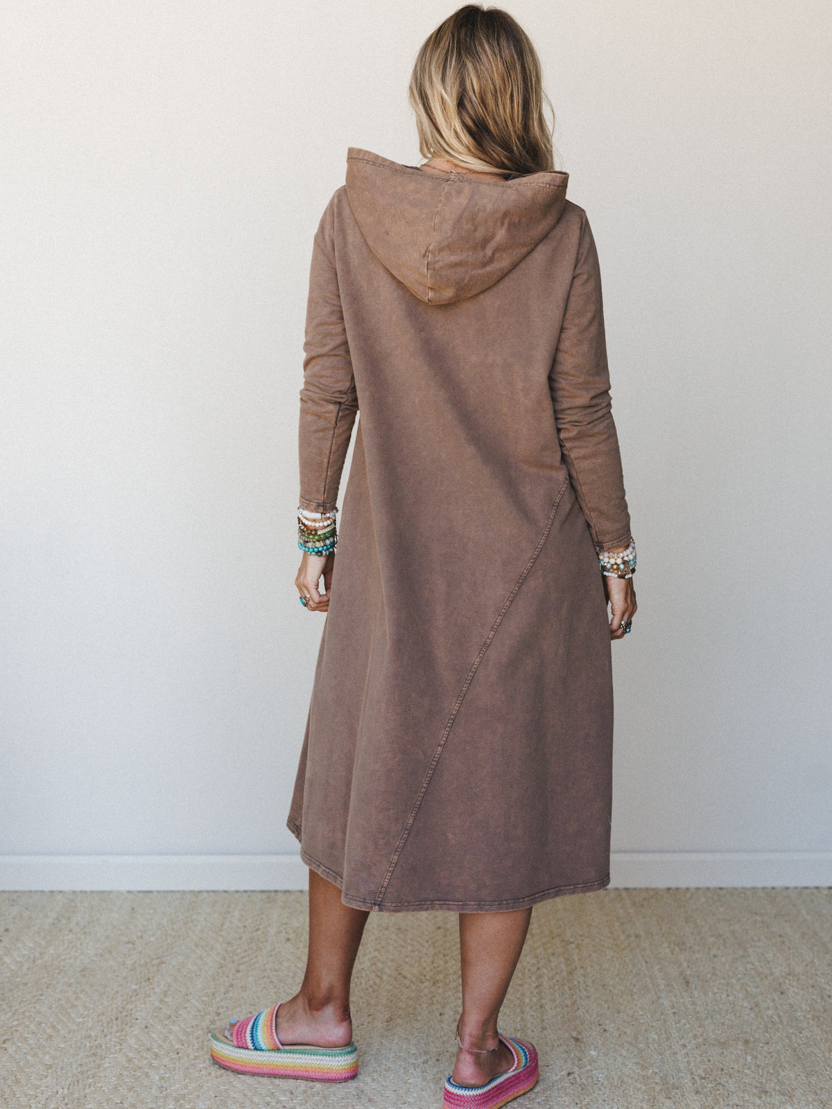 Prairie Sky Shirt Dress - Mocha Beige