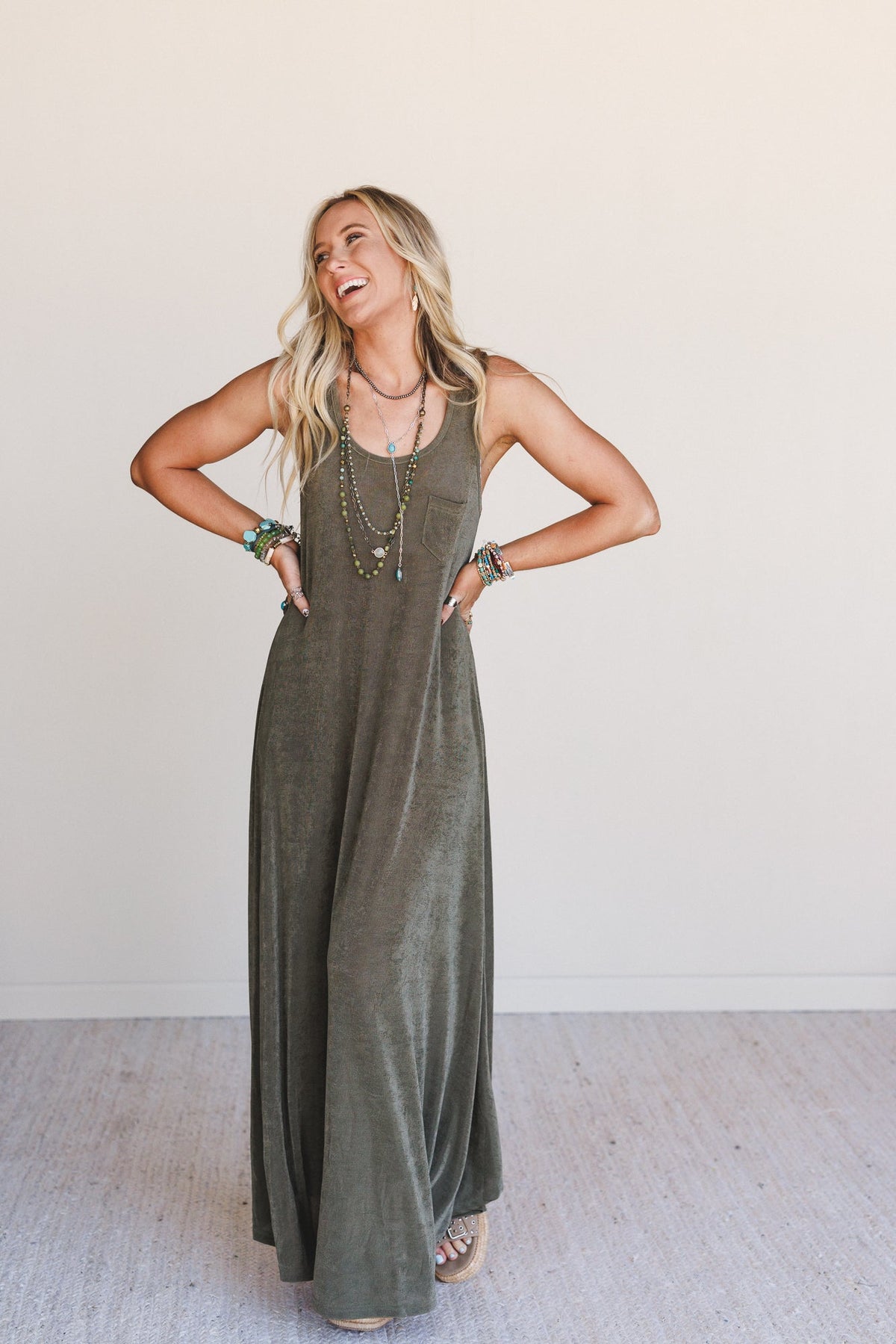 Timeless Grace Maxi Dress - Olive - Pre Order