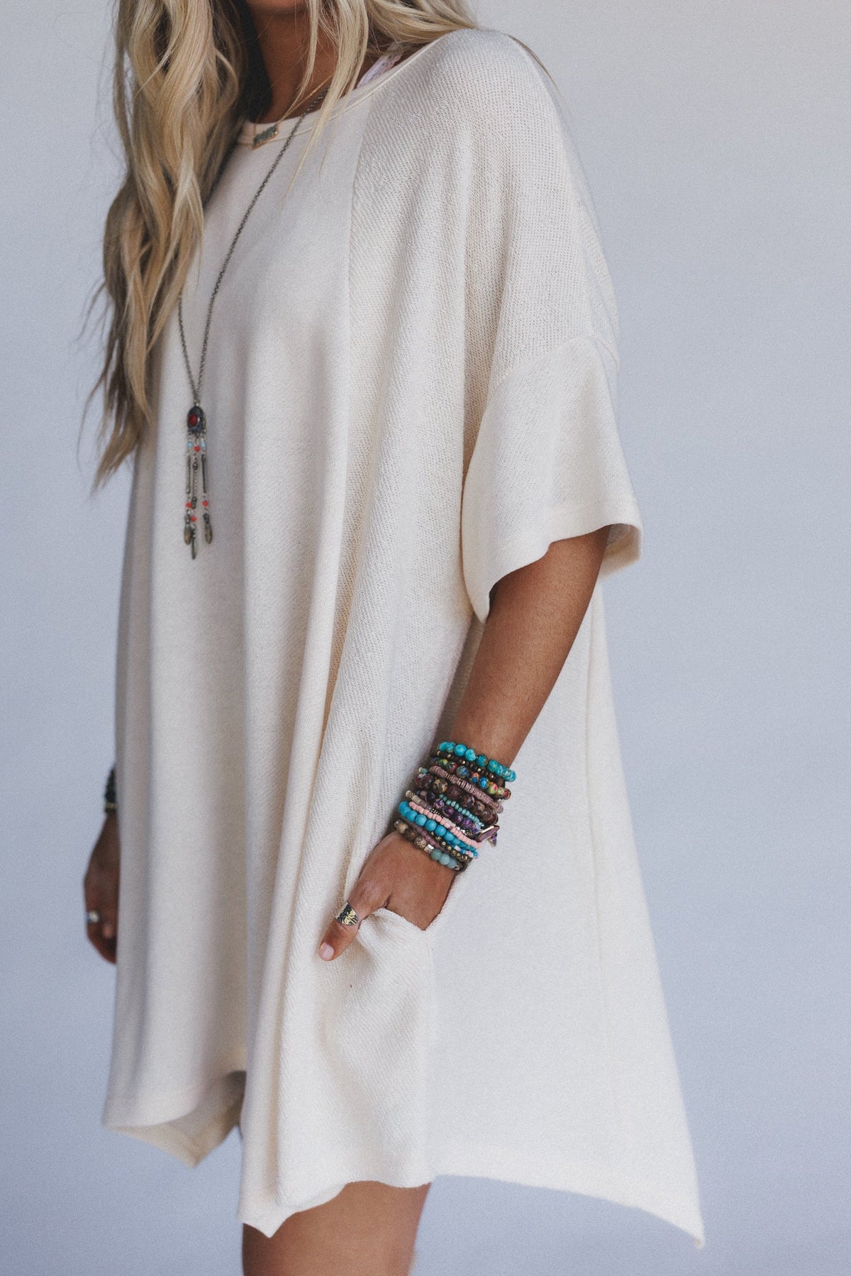 The Nest Meadowlight Tunic Dress - Cream - Pre Order