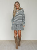 The Nest Endless Love Cuff Sleeve Dress - Natural Black - Pre Order