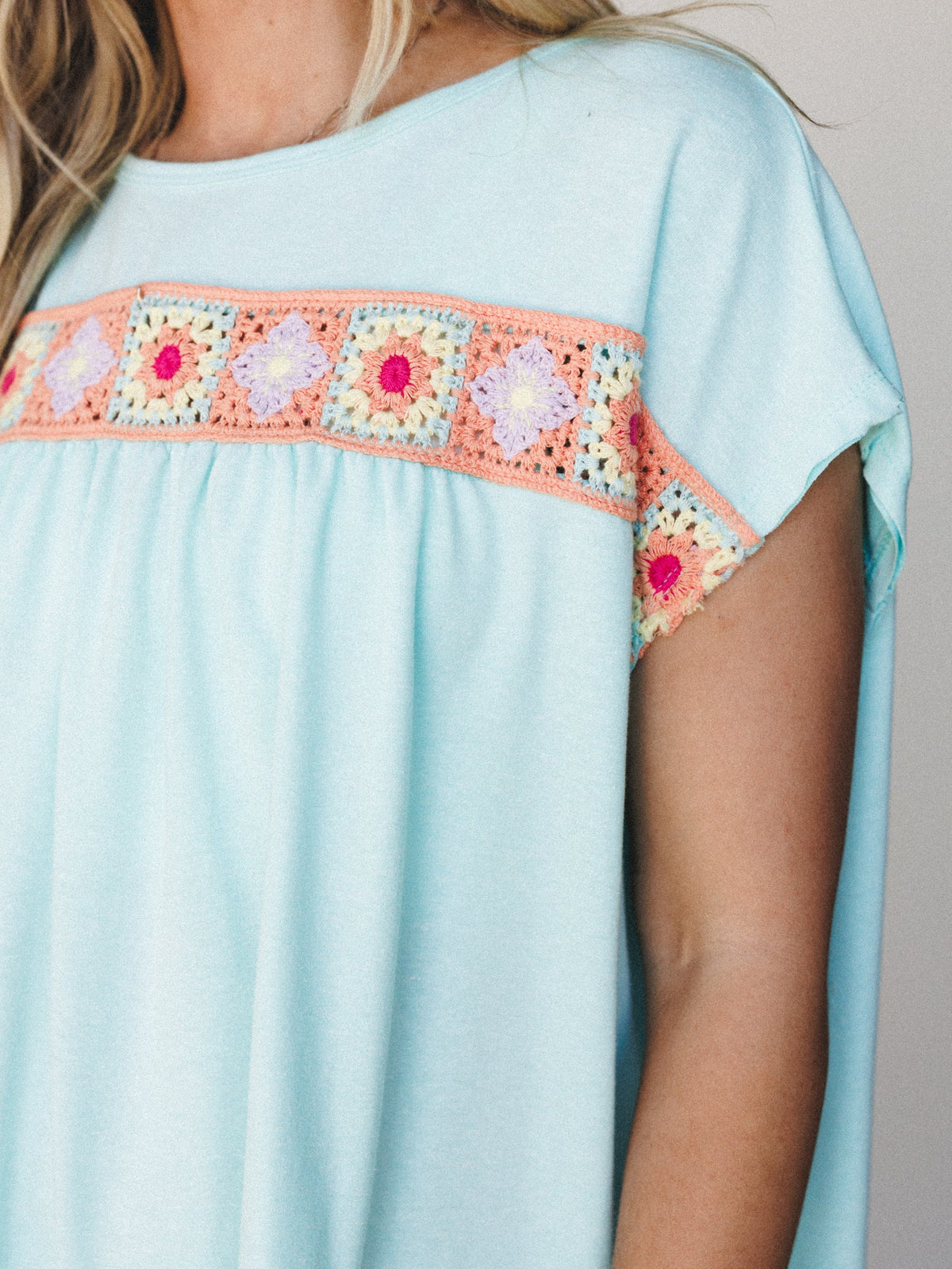 The Nest Crochet Casual Dress - Mint