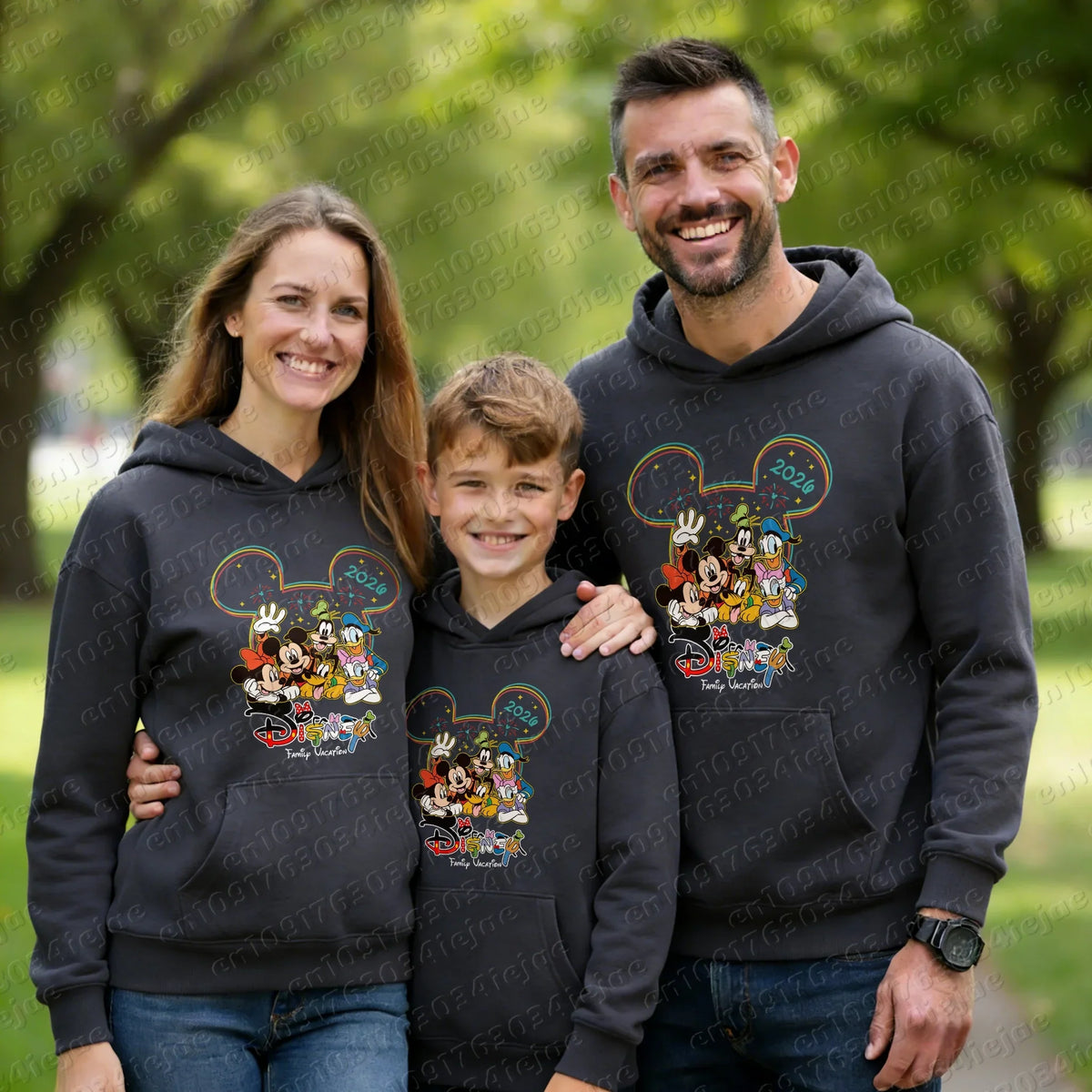 Mickey Pattern Pure Cotton Hoodie Parent-child Suit Unisex Keep Warm High Quality Causal Top