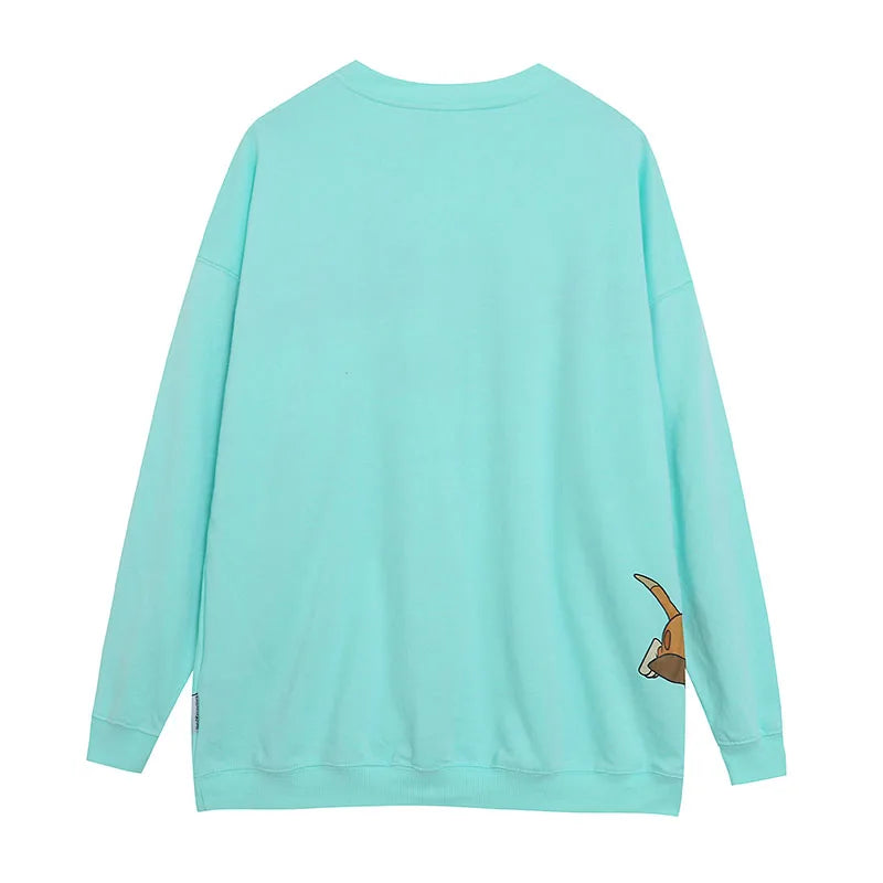 Embroidery Sweatshirt The Lion King Simba Nala Cartoon Jumper O Neck Long Sleeve Women Casual Pullover Top