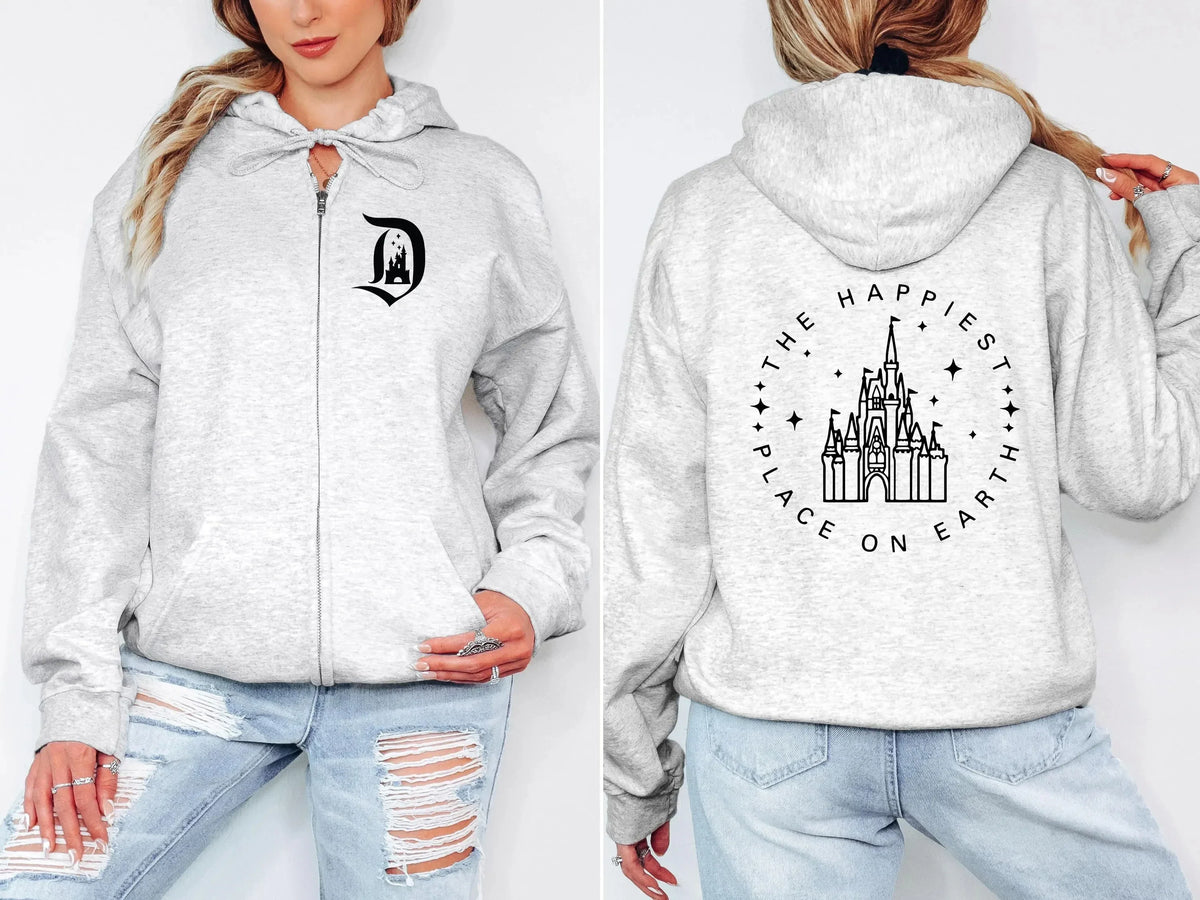 The Happiest Place on Earth - Full Zip Hoodie