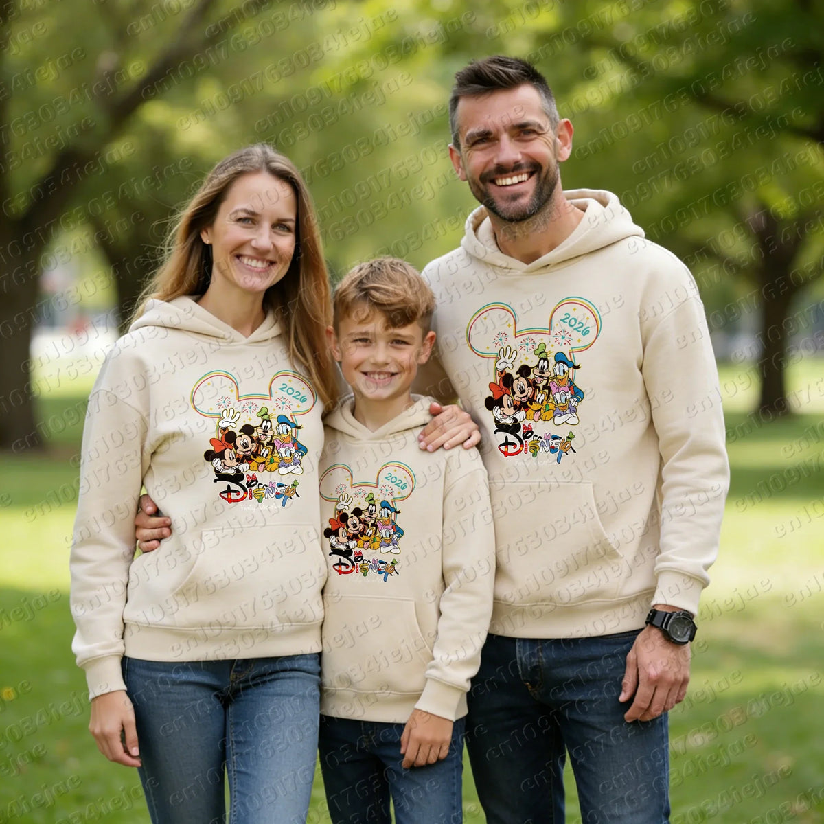 Mickey Pattern Pure Cotton Hoodie Parent-child Suit Unisex Keep Warm High Quality Causal Top