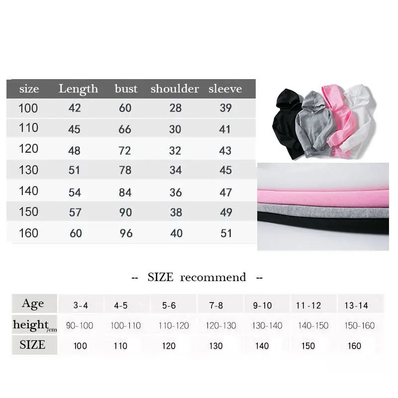 Hoodies Kids New Anime Thin Cotton Sweatshirt Boys Girls Autumn Winter Warm Pullover Children Long Sleeves Gift