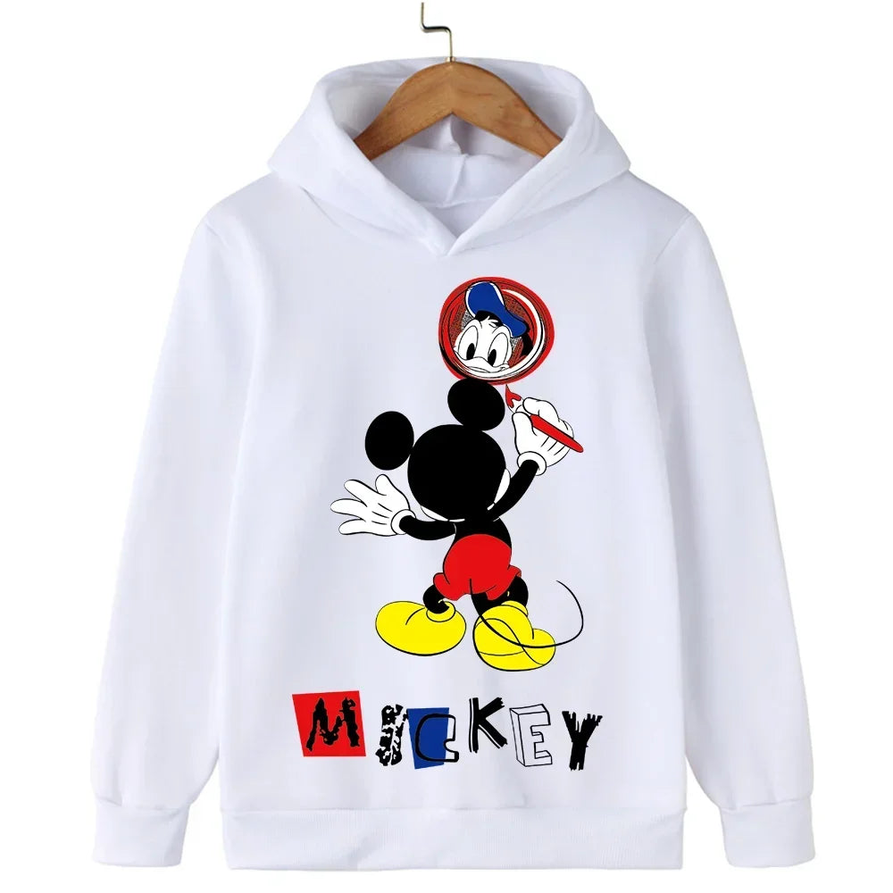 Harajuku Kids Mickey Kawaii hoodie 2-14 years old sweatshirt Spring long sleeve cartoon girls boys casual clothing tops children