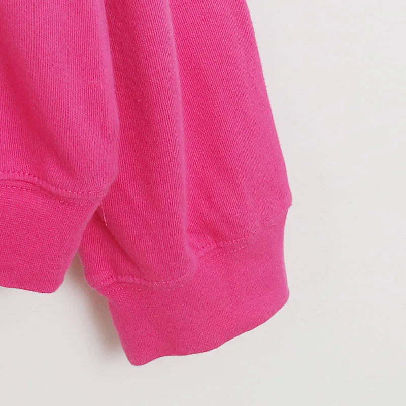 Contrast Color Gradient Sweatshirt Letter Castle Women Casual O Neck Pullover Tops Loose Jumper