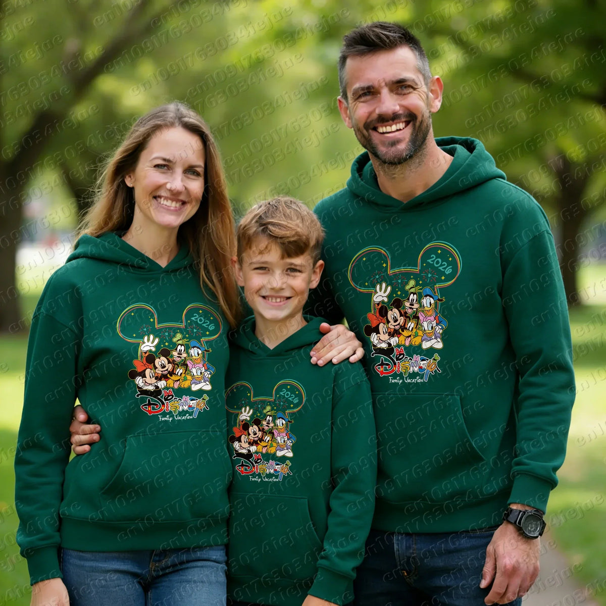 Mickey Pattern Pure Cotton Hoodie Parent-child Suit Unisex Keep Warm High Quality Causal Top
