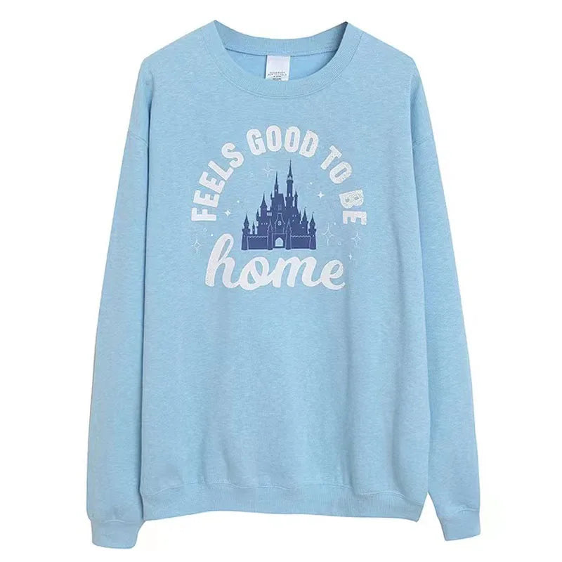 Sweatshirt Women Gradient Color Fleece Pullover O Neck Long Sleeve Casual Jumper Tops Femme Streetwear