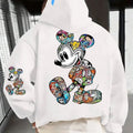 Patchwork Printed Hoodie Multi-Style Loose Hoodie Unisex-Hooded Hoodie for Fall/Winter