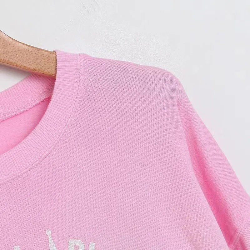 Sweatshirt Women Gradient Color Fleece Pullover O Neck Long Sleeve Casual Jumper Tops Femme Streetwear