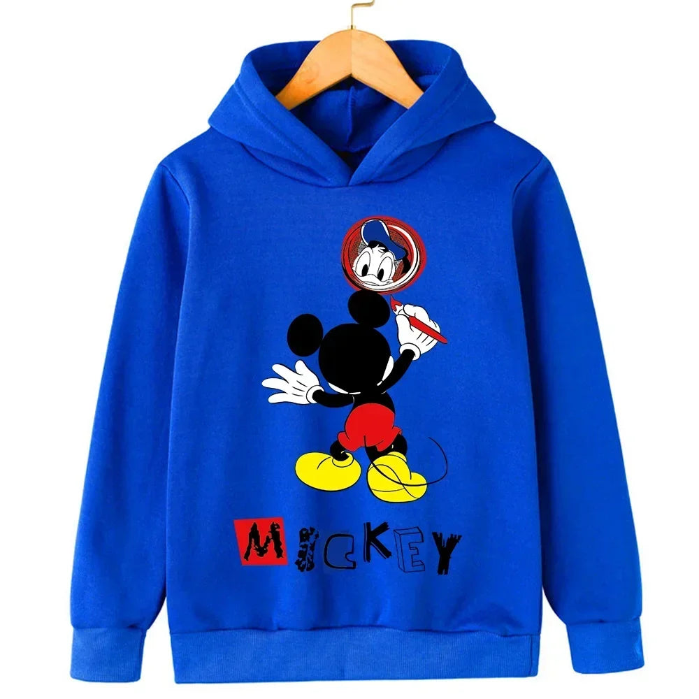 Harajuku Kids Mickey Kawaii hoodie 2-14 years old sweatshirt Spring long sleeve cartoon girls boys casual clothing tops children