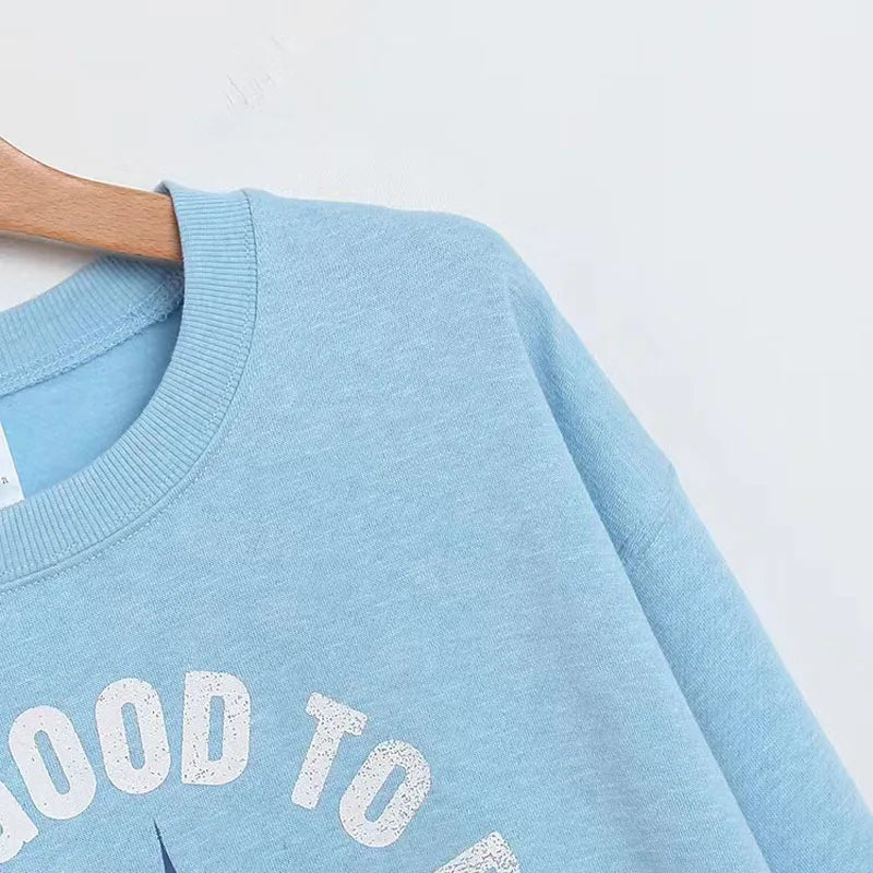 Sweatshirt Women Gradient Color Fleece Pullover O Neck Long Sleeve Casual Jumper Tops Femme Streetwear