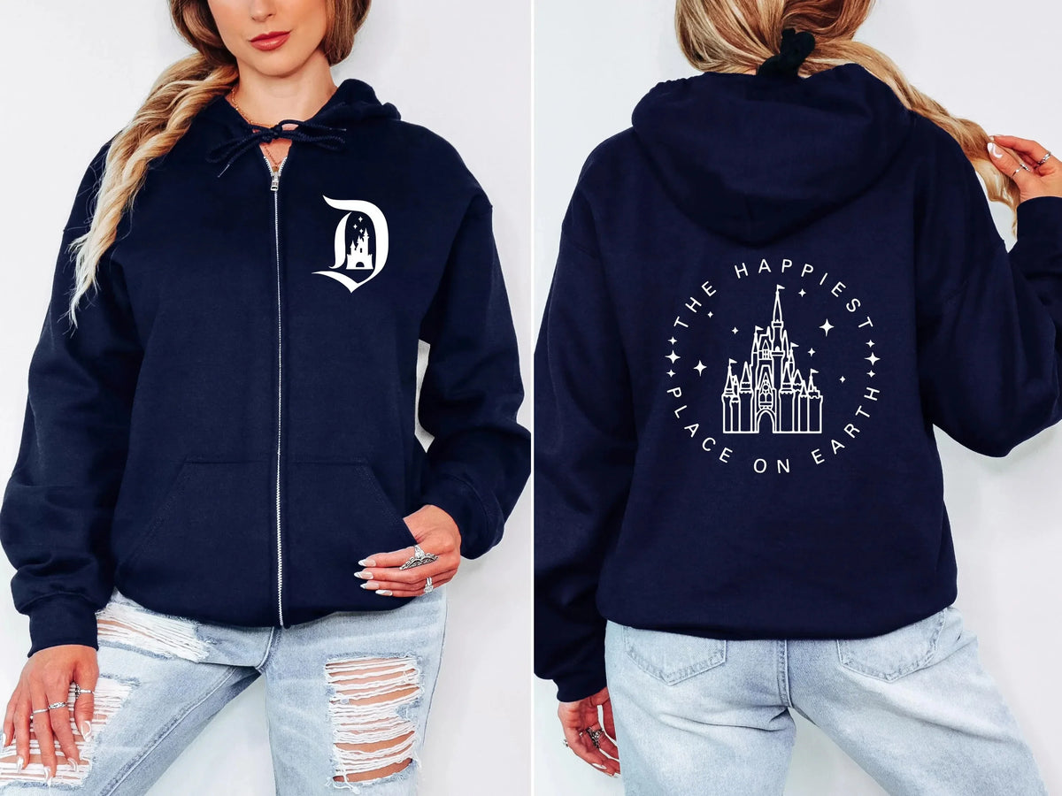 The Happiest Place on Earth - Full Zip Hoodie