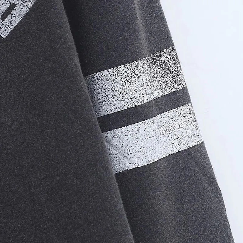 Retro Distressed Sweatshirt Women Mickey Mouse Casual Pullover Tops O Neck Long Sleeve Jumper Streetwear