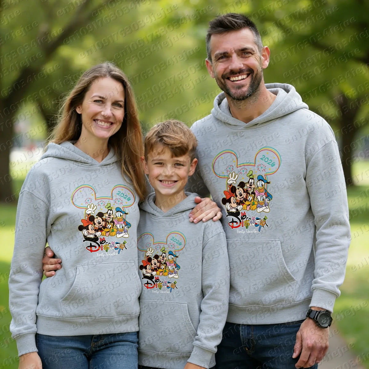 Mickey Pattern Pure Cotton Hoodie Parent-child Suit Unisex Keep Warm High Quality Causal Top