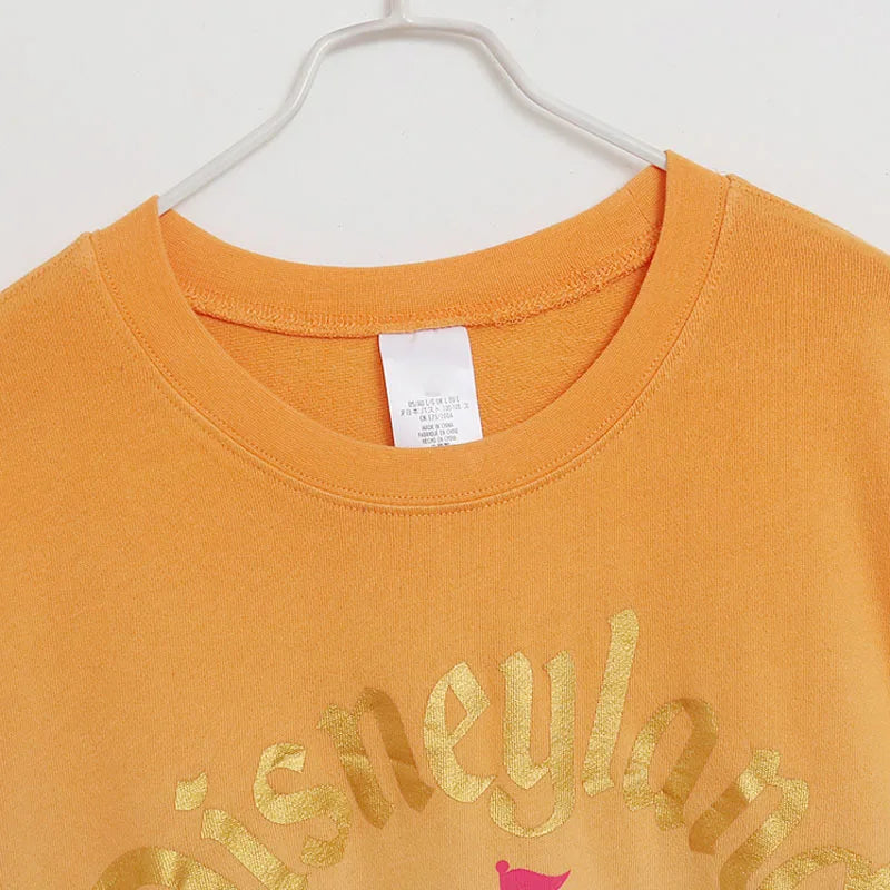 Contrast Color Gradient Sweatshirt Letter Castle Women Casual O Neck Pullover Tops Loose Jumper
