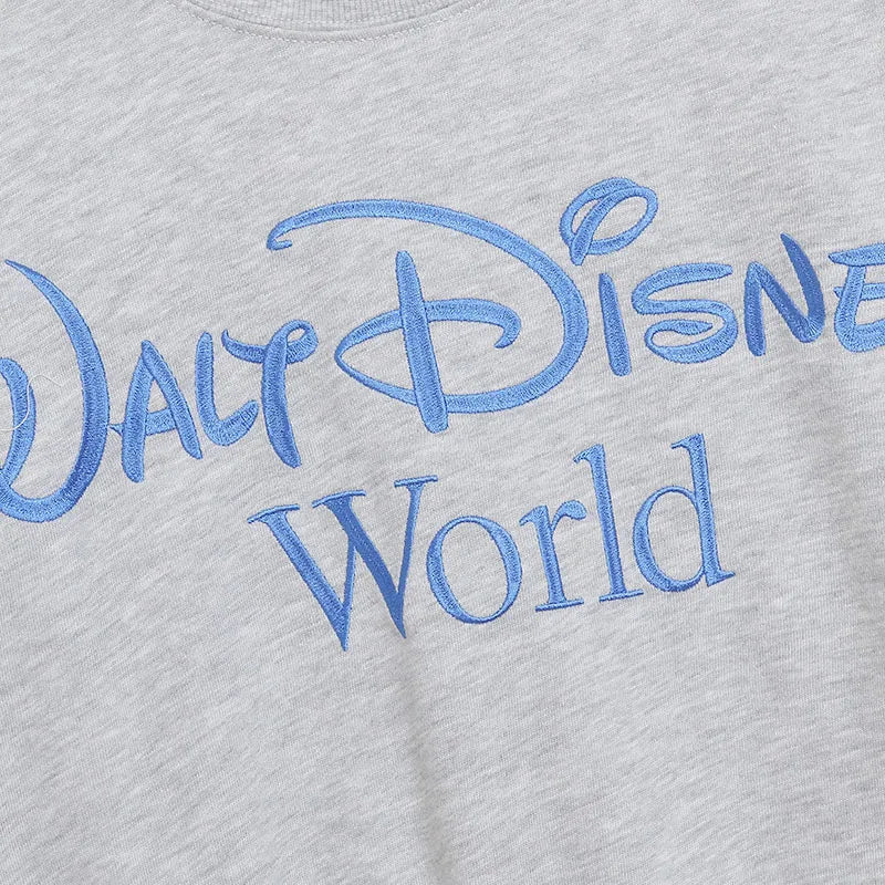 Embroidery Sweatshirt Inside Out Cartoon Jumper O Neck Long Sleeve Women Casual Pullover Top