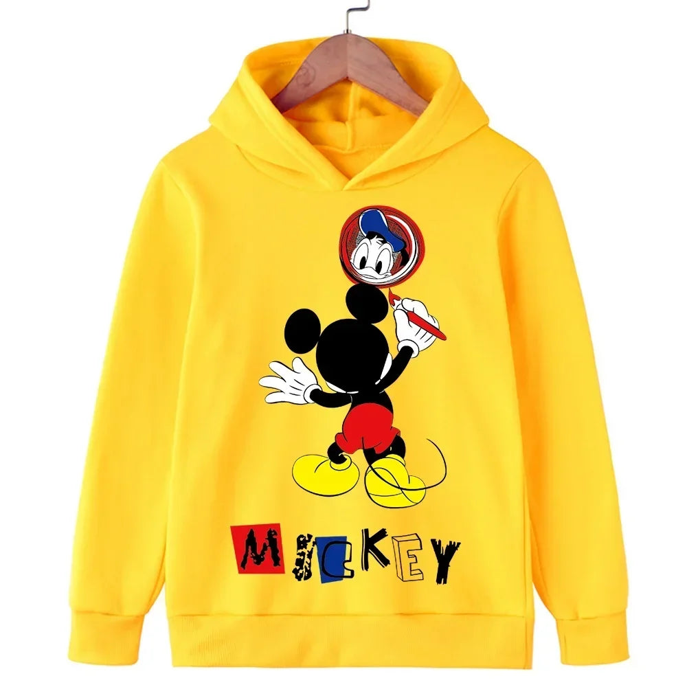 Harajuku Kids Mickey Kawaii hoodie 2-14 years old sweatshirt Spring long sleeve cartoon girls boys casual clothing tops children