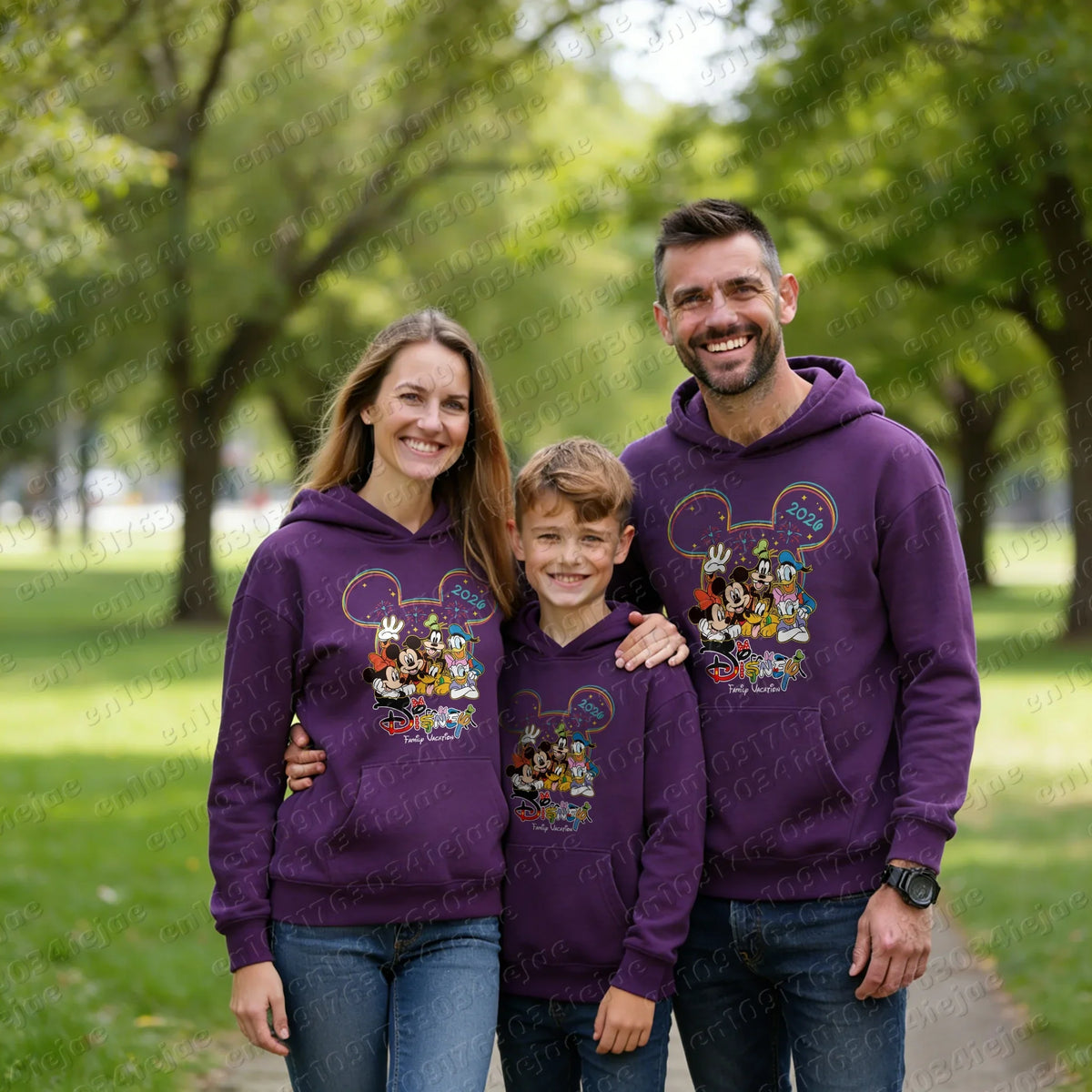 Mickey Pattern Pure Cotton Hoodie Parent-child Suit Unisex Keep Warm High Quality Causal Top