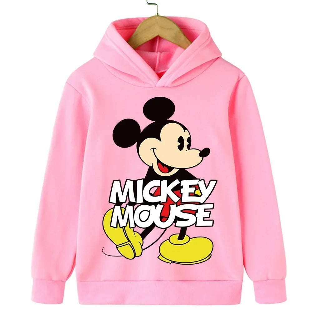 Harajuku Kids Mickey Kawaii hoodie 2-14 years old sweatshirt Spring long sleeve cartoon girls boys casual clothing tops children