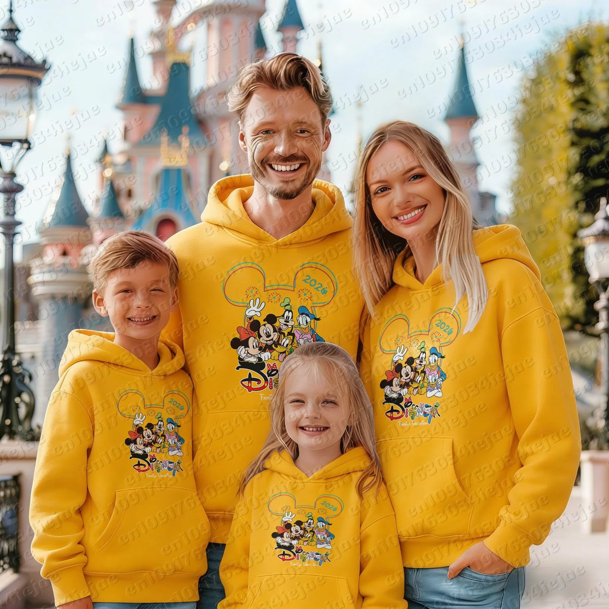 Mickey Pattern Pure Cotton Hoodie Parent-child Suit Unisex Keep Warm High Quality Causal Top