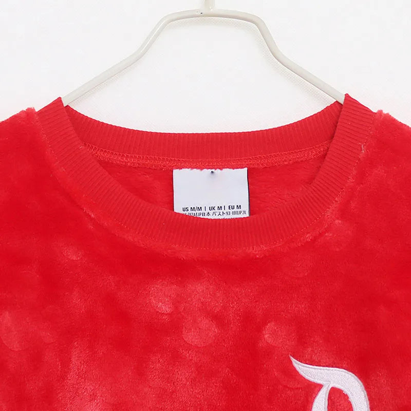 Fleece Sweatshirt Women Casual Loose Pullover Tops O Neck Mickey Mouse Jumper Oversized Unisex Streetwear