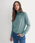 Mockneck Sweater In Ultrafine Merino | Gray Mist