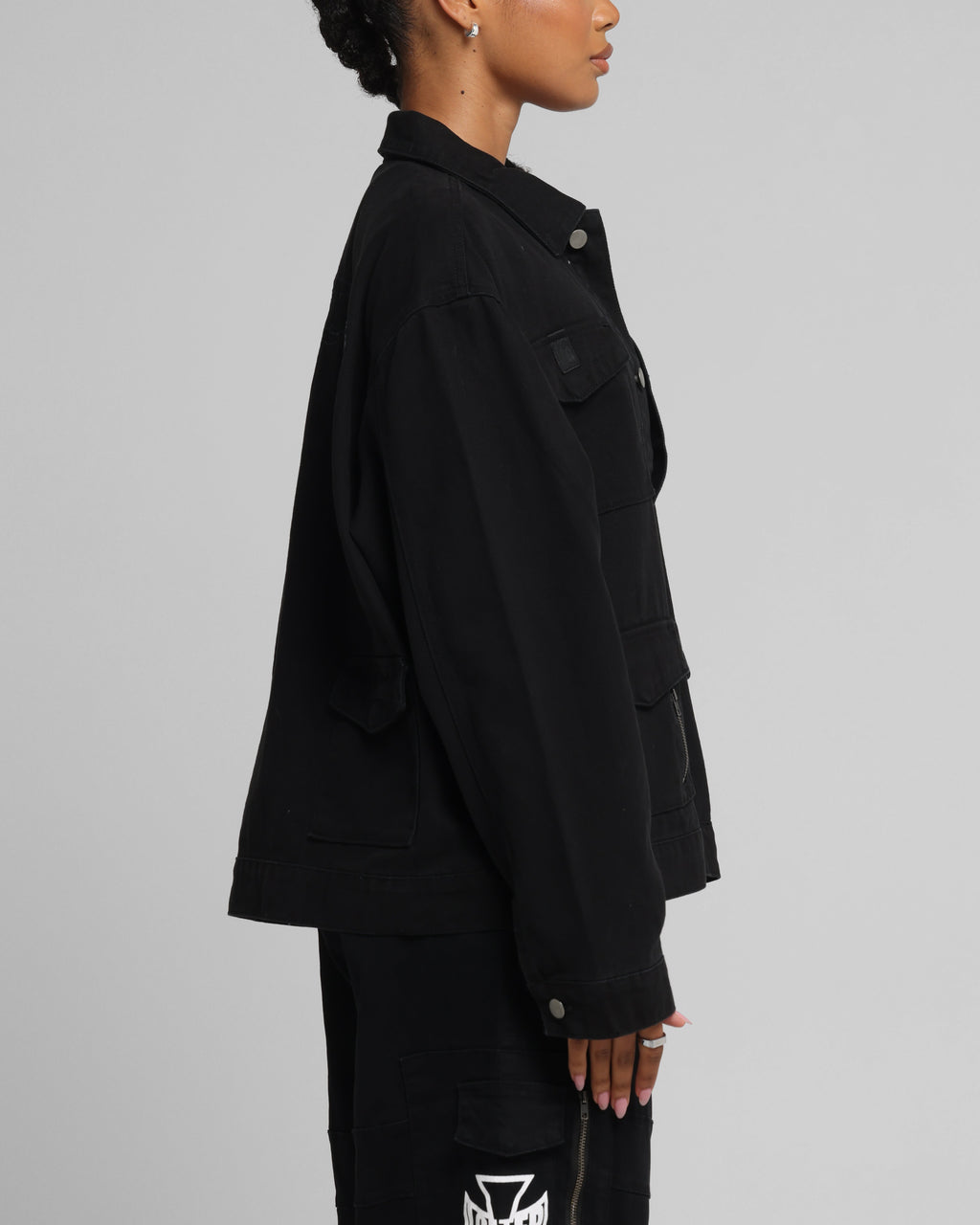 Loiter Combat Utility Jacket Washed Black
