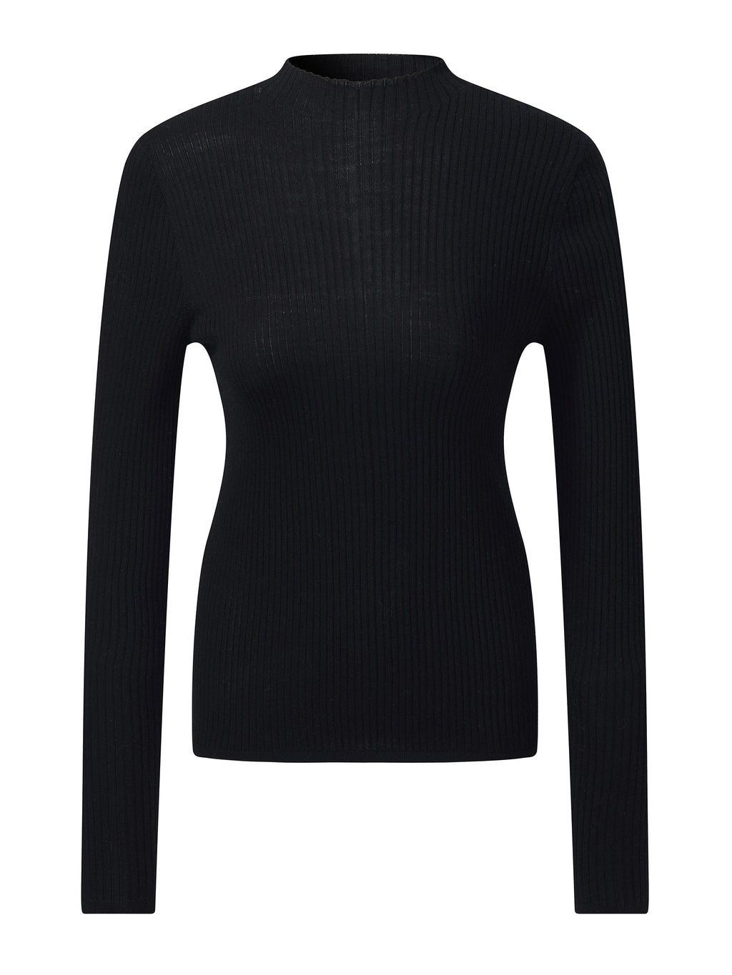 100% Washable Wool Mock Neck Women Knit Top