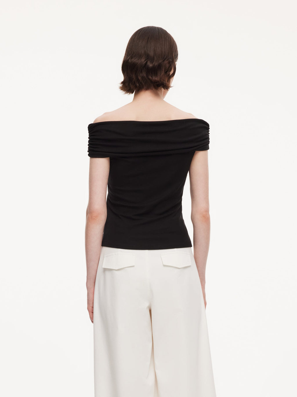 Lyocell Blend Off Shoulder Women Knit Top