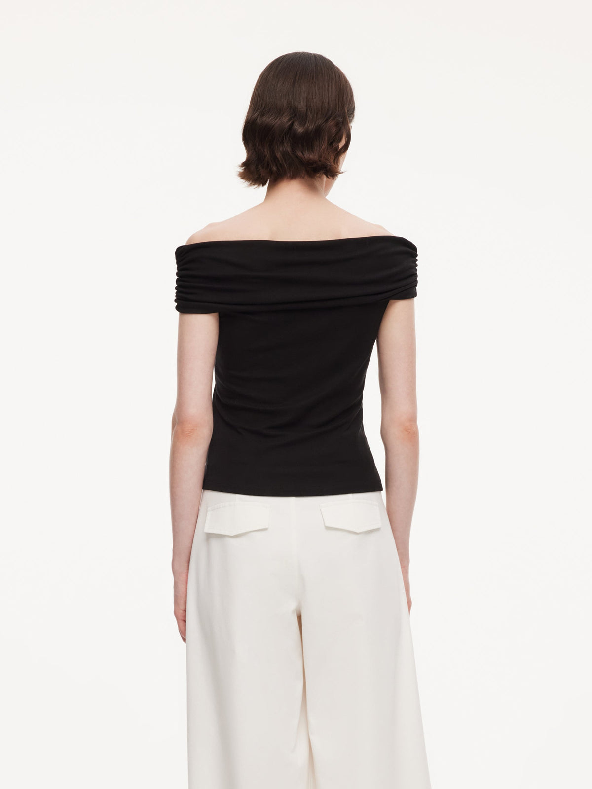 Lyocell Blend Off Shoulder Women Knit Top