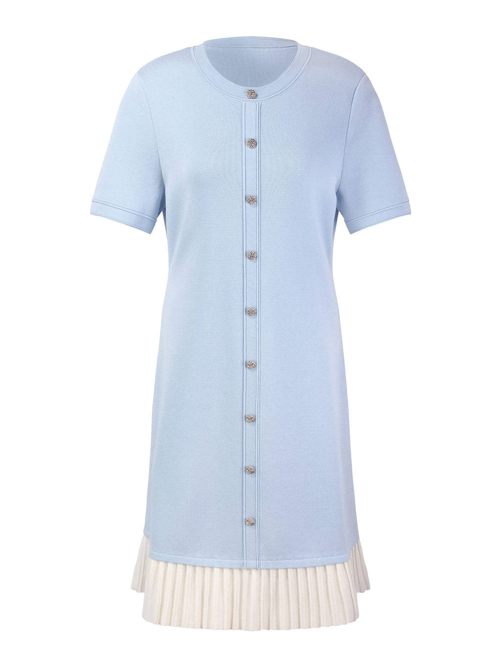 Tencel Blend Color Block Women Knit Mini Dress
