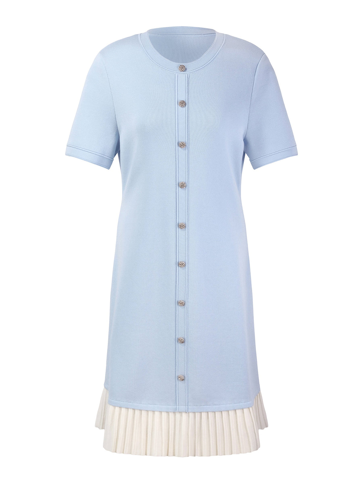 Tencel Blend Color Block Women Knit Mini Dress